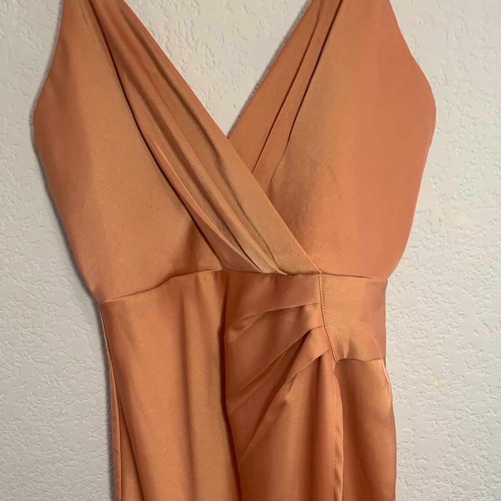Rose Gold Ankle-Length Formal Dress - Picture 3 of 3